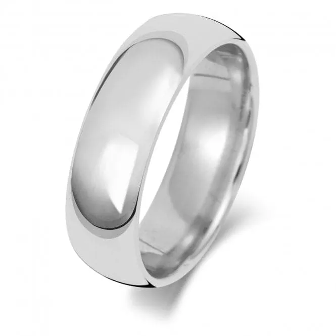 Wedding Band 9K Trad Court 6mm Wedding  Ring W166WH